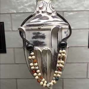 Vintage 80s Boho Ethnic Beaded Necklace